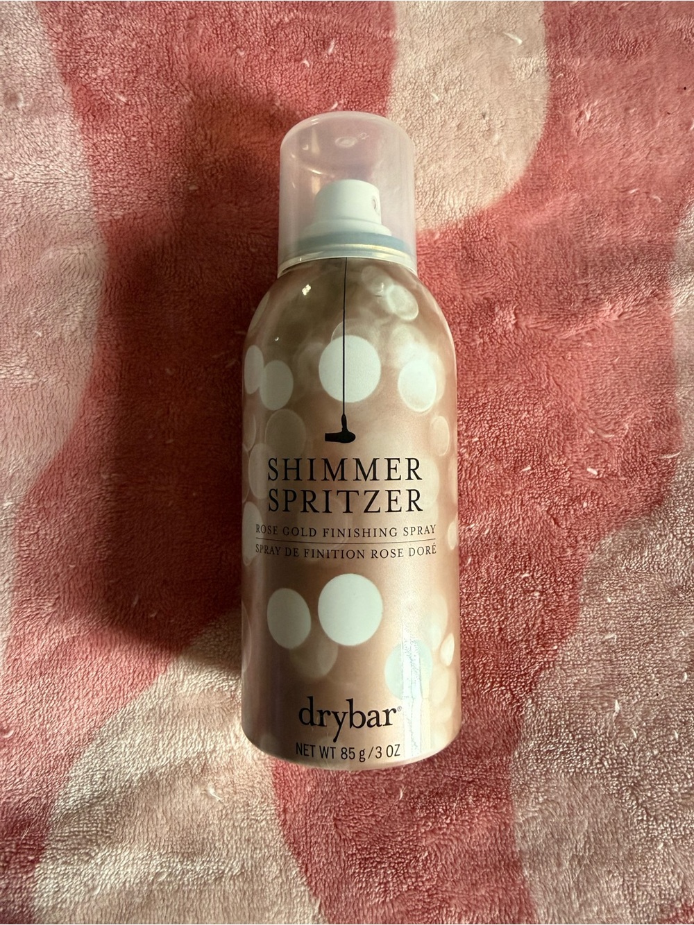 Awesome Rare Drybar Shimmer Spritzer Rose Gold Finishing Spray - 3 oz